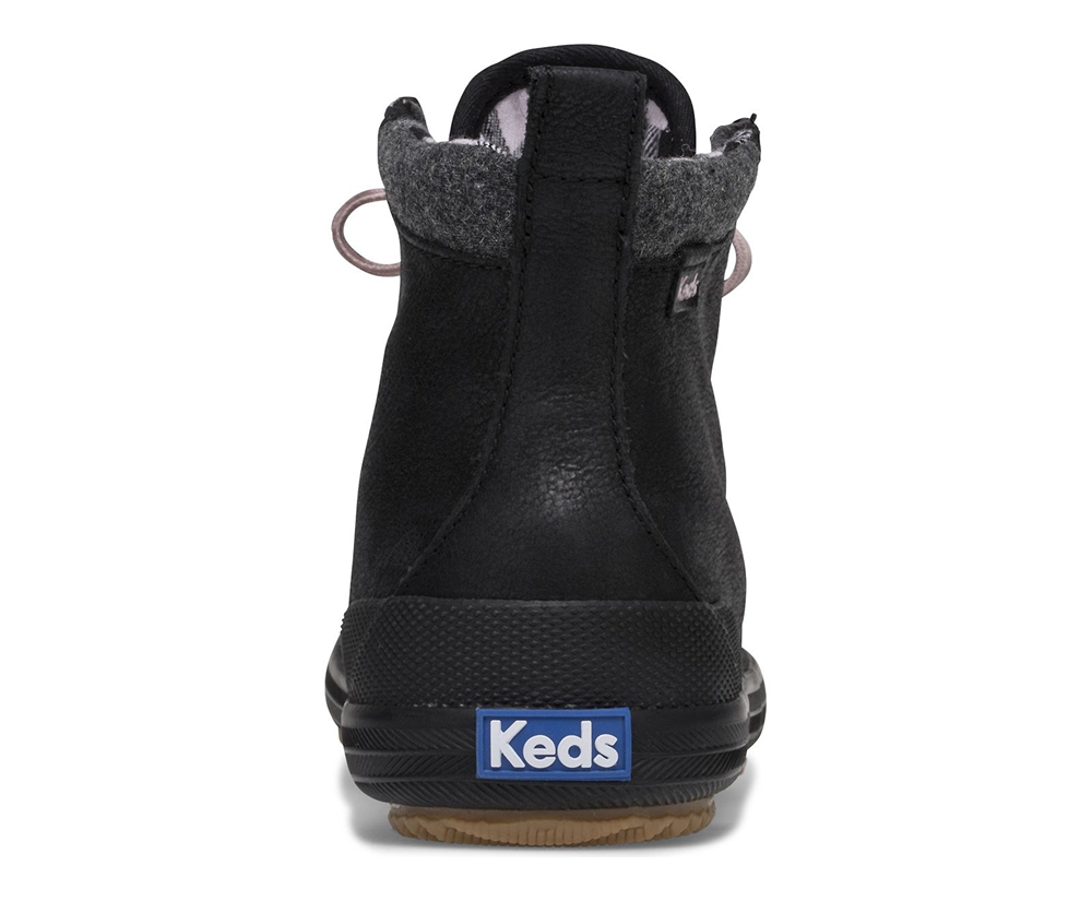 Keds Boots Black - Scout Water-Resistant Leather w/ Thinsulate™ - Womens ARNYJK-649